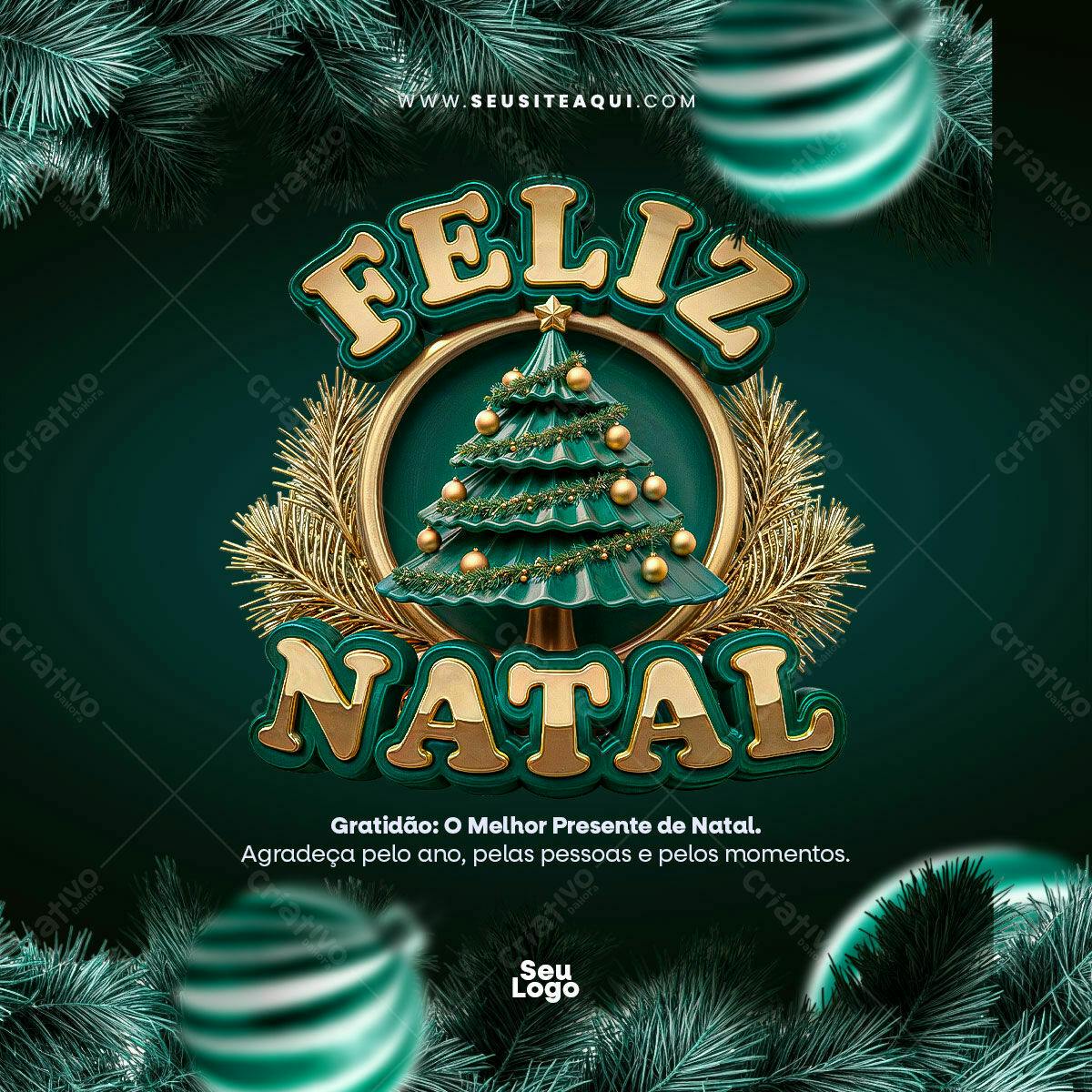 Postagem de Natal PSD Editável