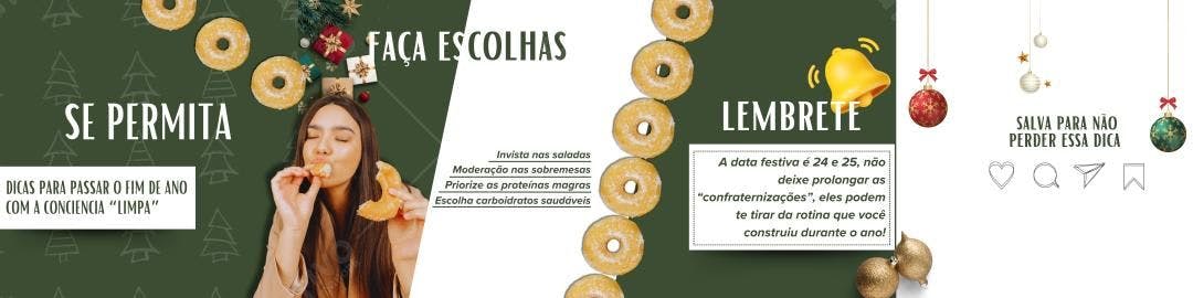 Post Instagram Fim de Ano com dicas de alimentação saudável Editável no Canva