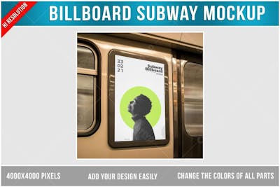 Mockup De Outdoor Publicitário No Metrô Psd Editável