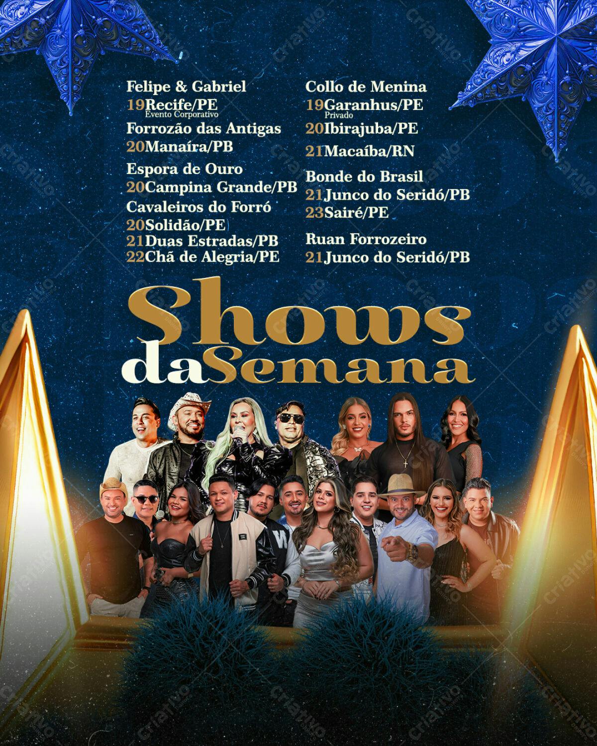 Flyer Shows da Semana PSD Editável