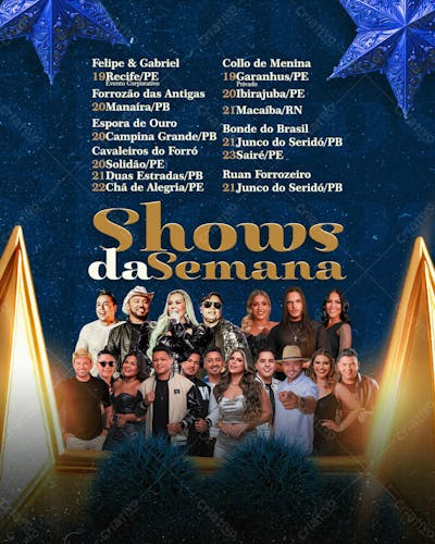 Shows da Semana Dezembro Natal - Artistas