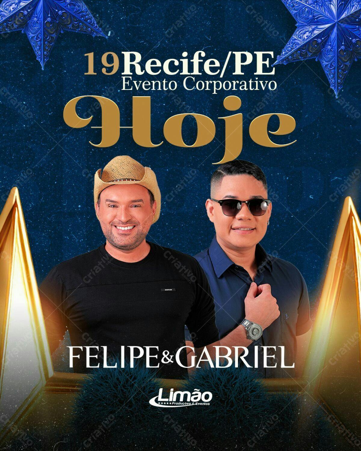 Flyer para Evento Corporativo Felipe & Gabriel PSD Editável