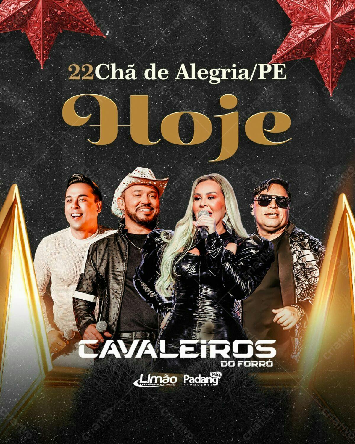 Flyer Chá de Alegria com Cavaleiros do Forró PSD Editável