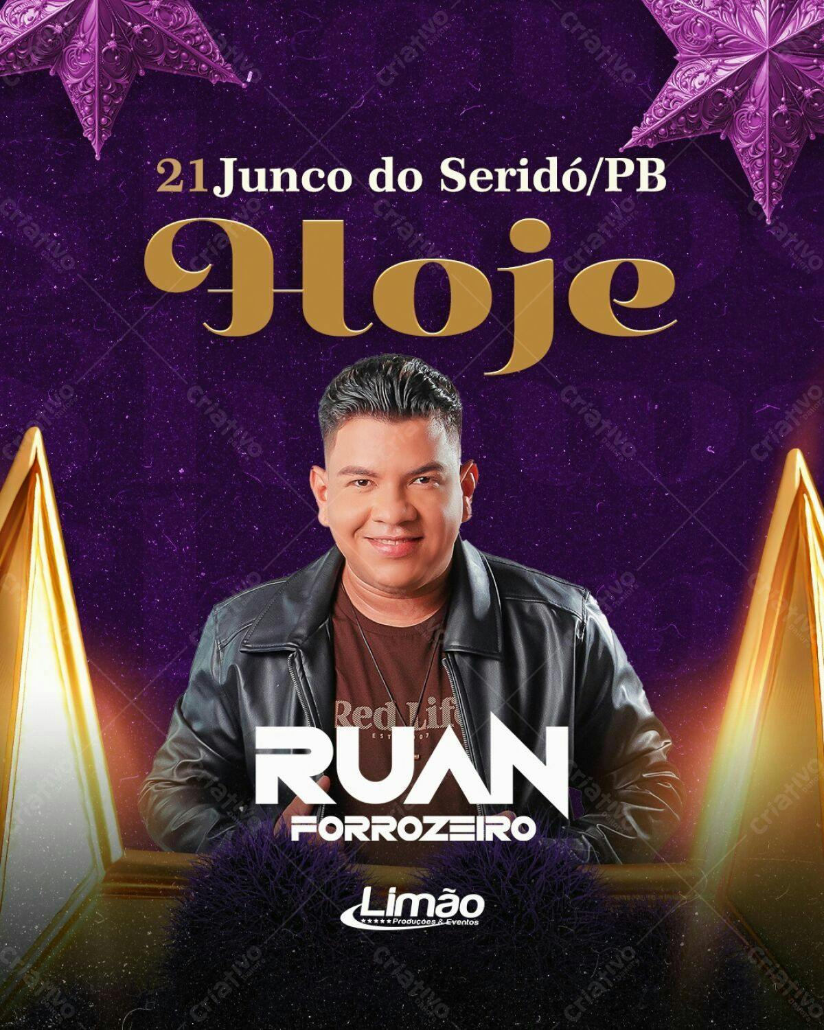 Flyer Show Ruan Forrozeiro PSD Editável