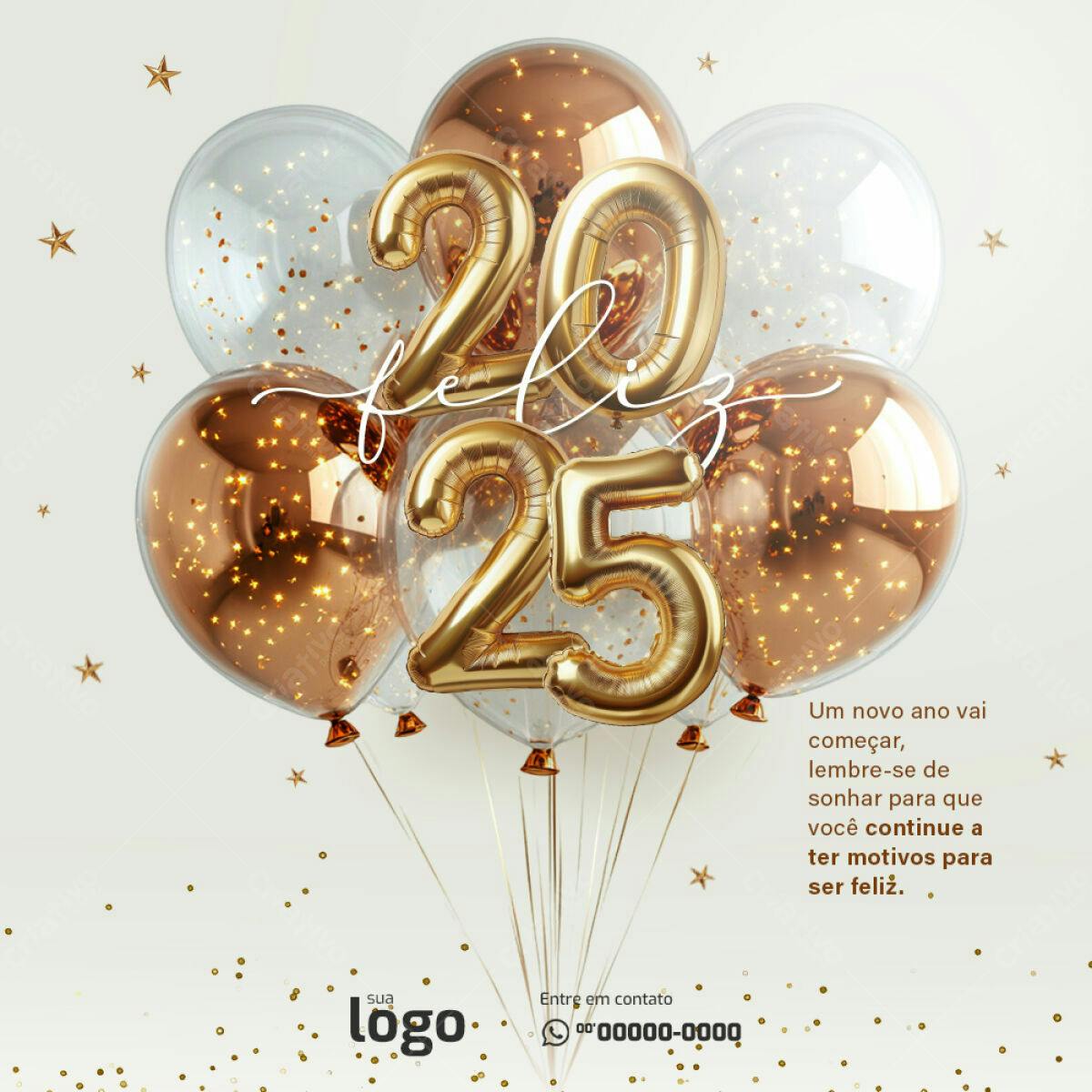 Flyer Ano Novo 2025 PSD Editável