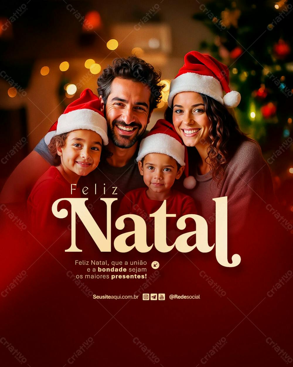 Feliz Natal 25 De Dezembro Boas Festas Social Media Psd Editável