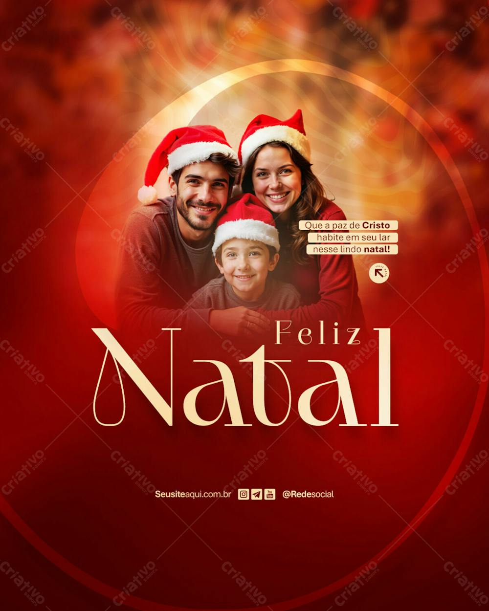 Feliz Natal 25 De Dezembro Boas Festas Social Media Psd Editável