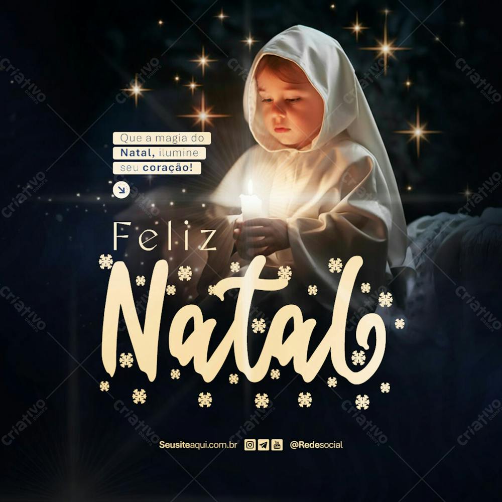 Feliz Natal 25 De Dezembro Boas Festas Social Media Psd Editável