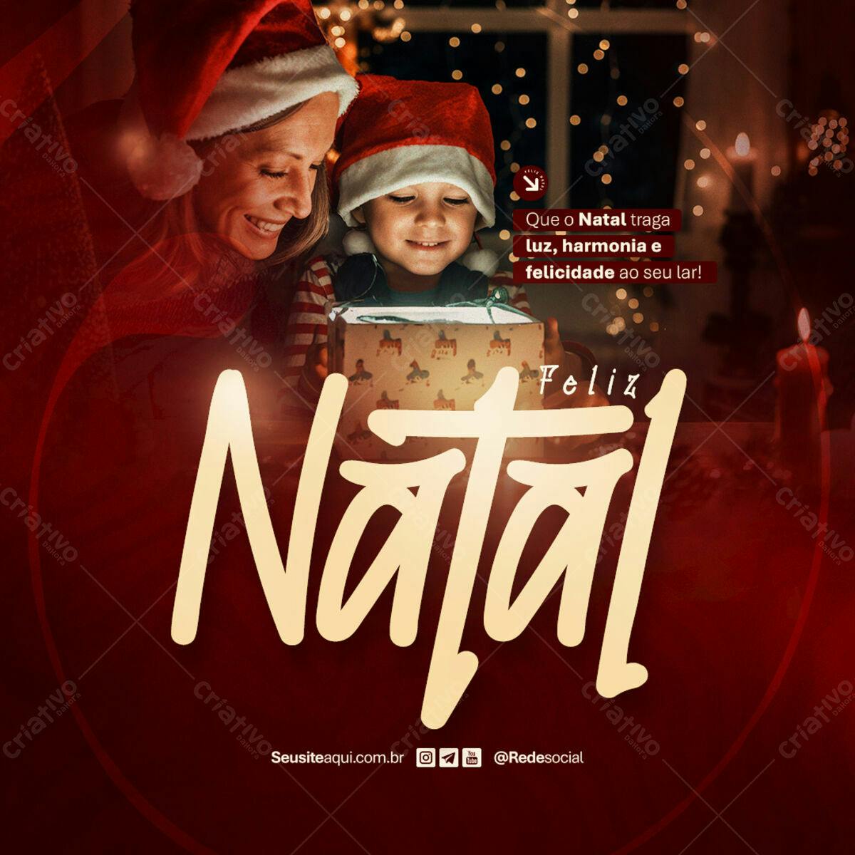 Postagem de Natal PSD Editável
