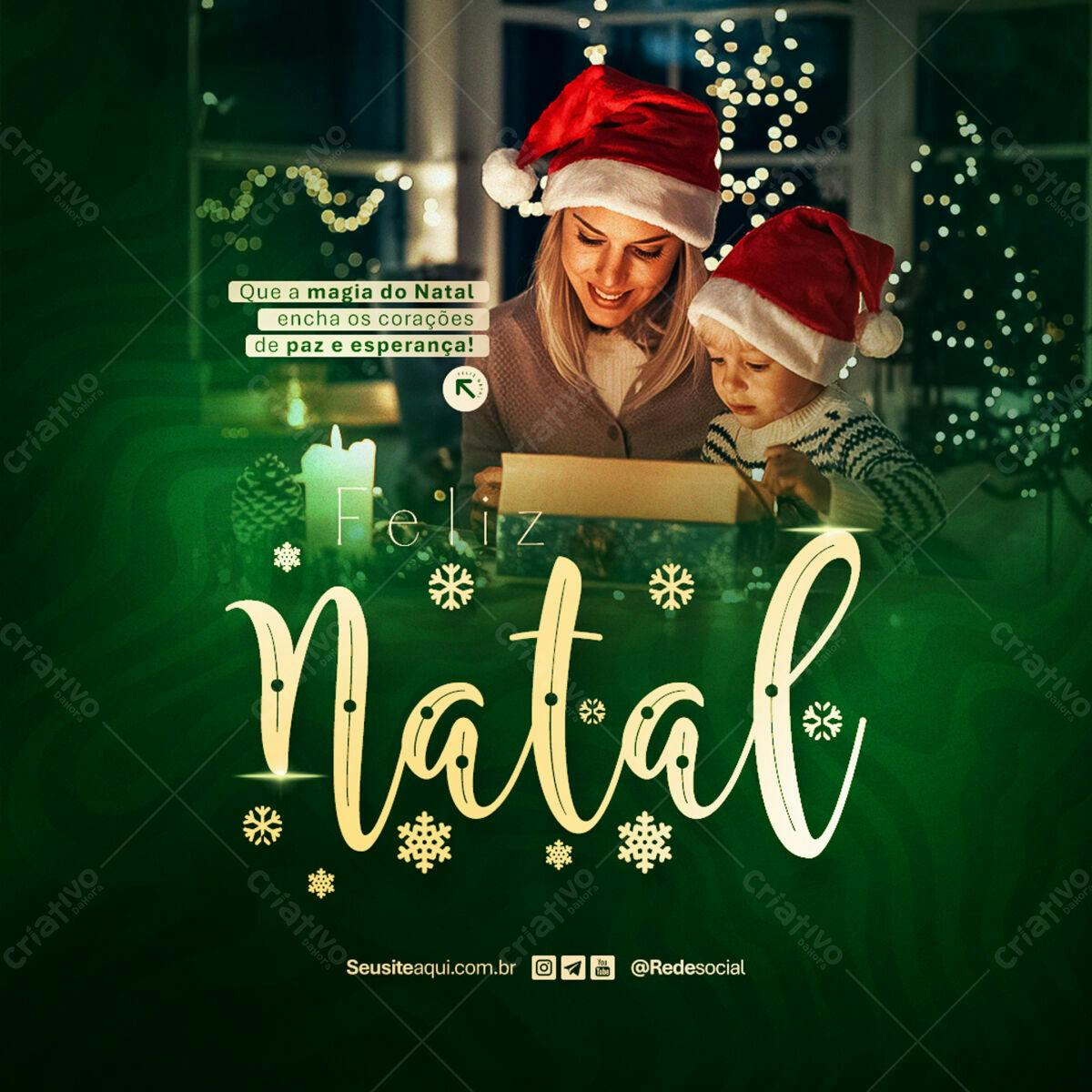 Postagem Natalina Família PSD Editável