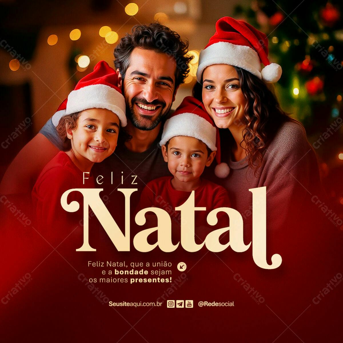 Flyer para Feliz Natal PSD Editável