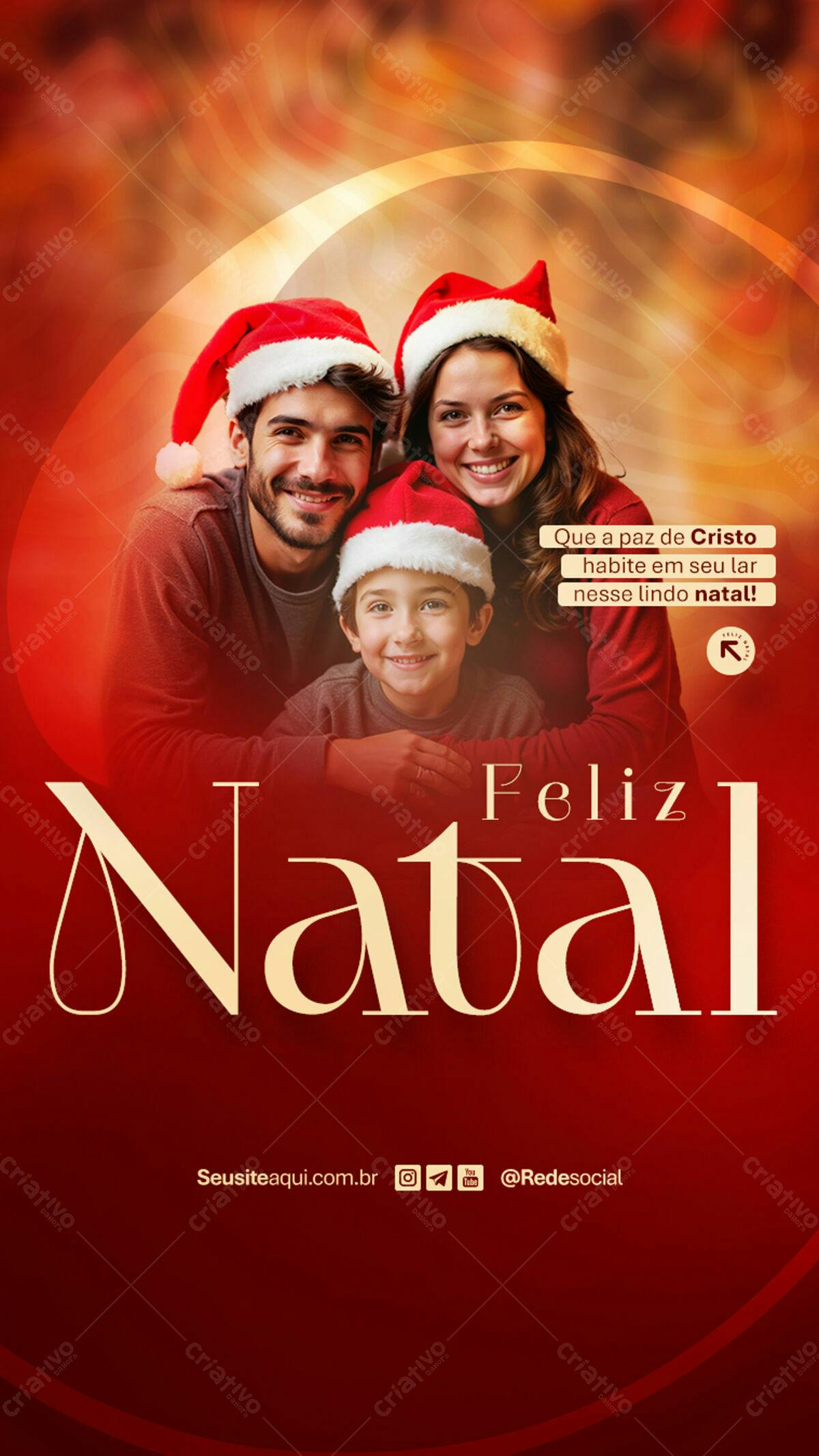 Flyer Natalino Família PSD Editável