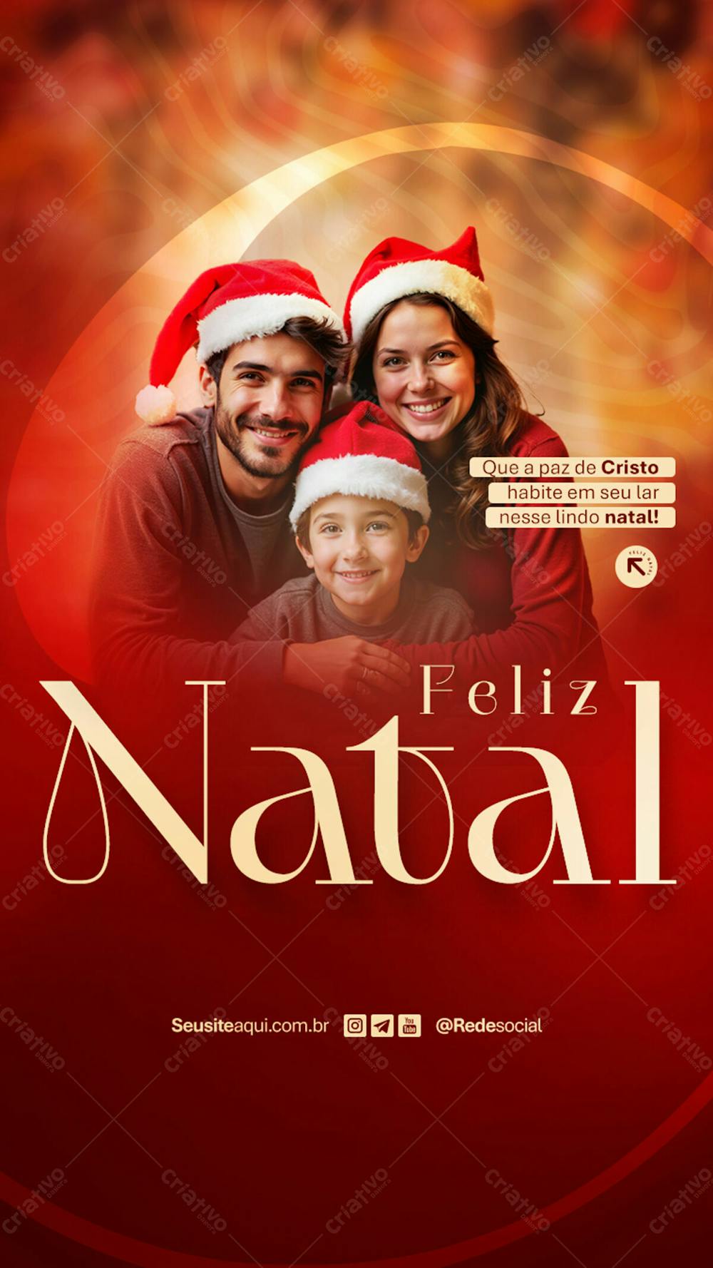 Feliz Natal 25 De Dezembro Boas Festas Social Media Psd Editável