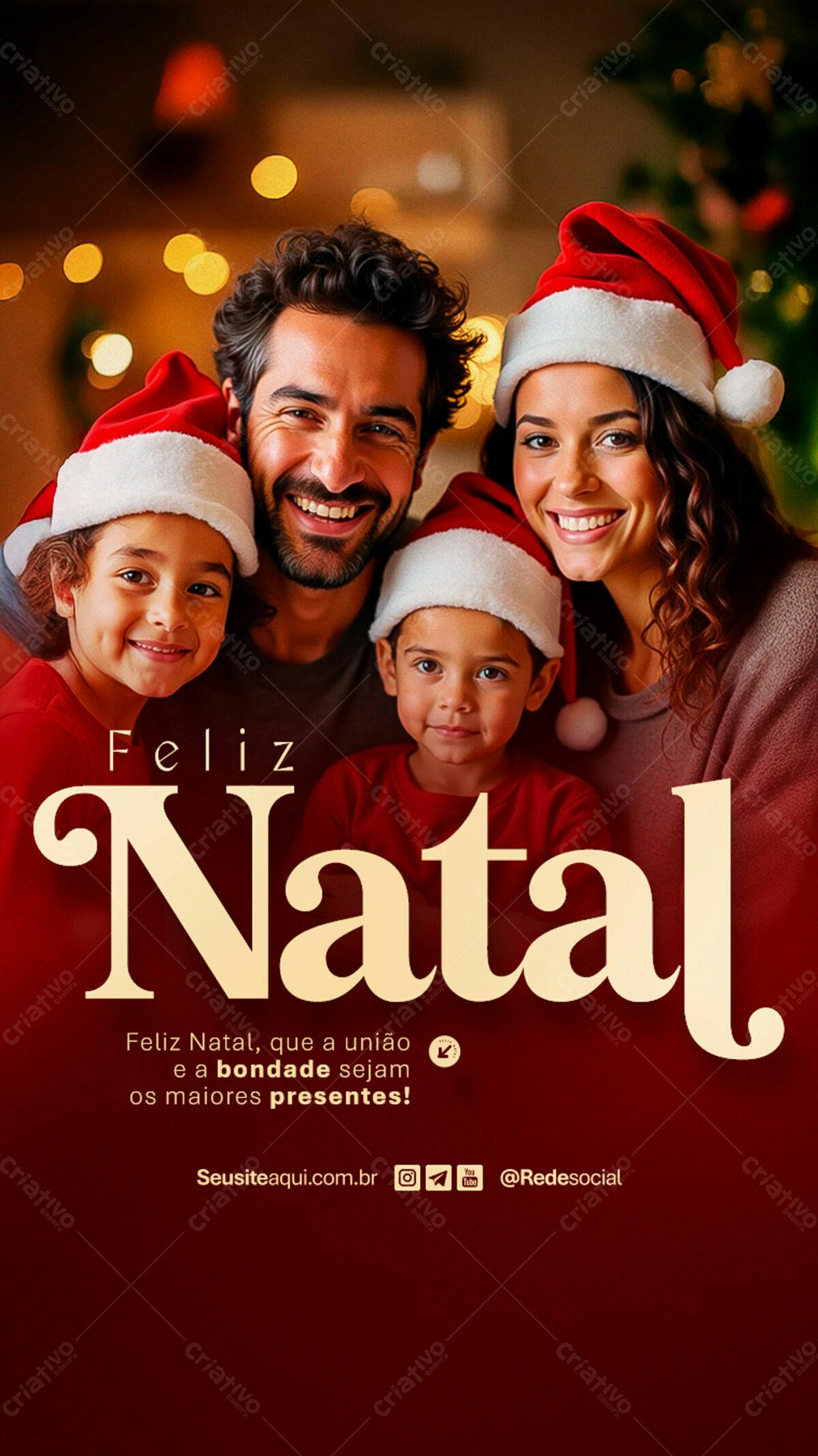 Postagem Natalina Família PSD Editável