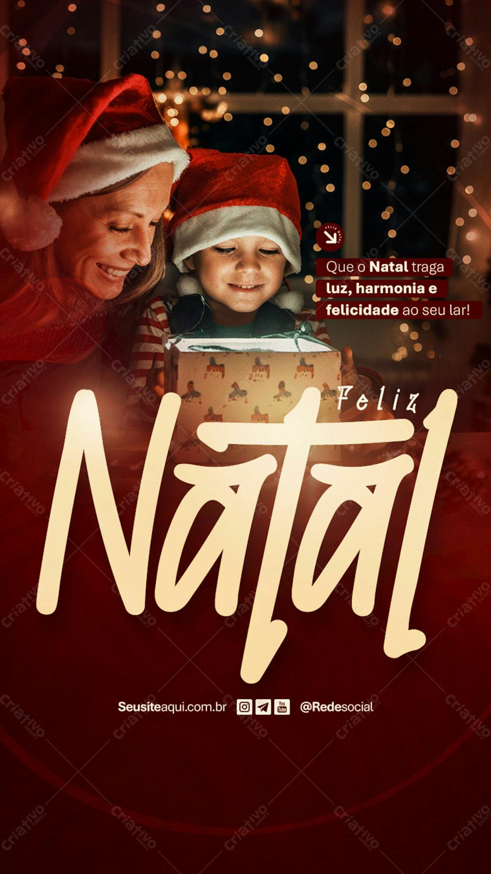 Feliz Natal 25 De Dezembro Boas Festas Social Media Psd Editável