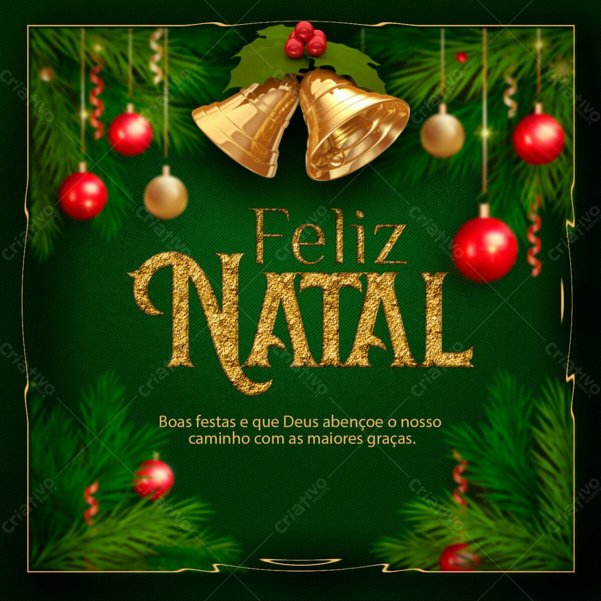 Cartão de Natal PSD Editável