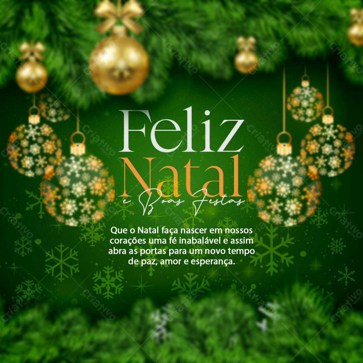 Postagem de Natal PSD Editável