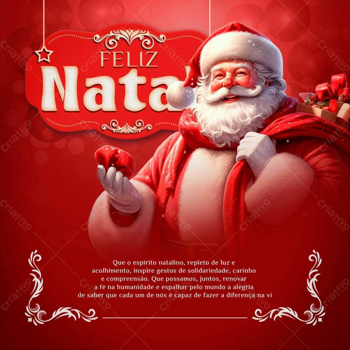 Banner Feliz Natal PSD Editável