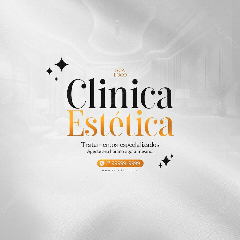 Tratamentos Especializados Clinica Estética Feed Psd Editável