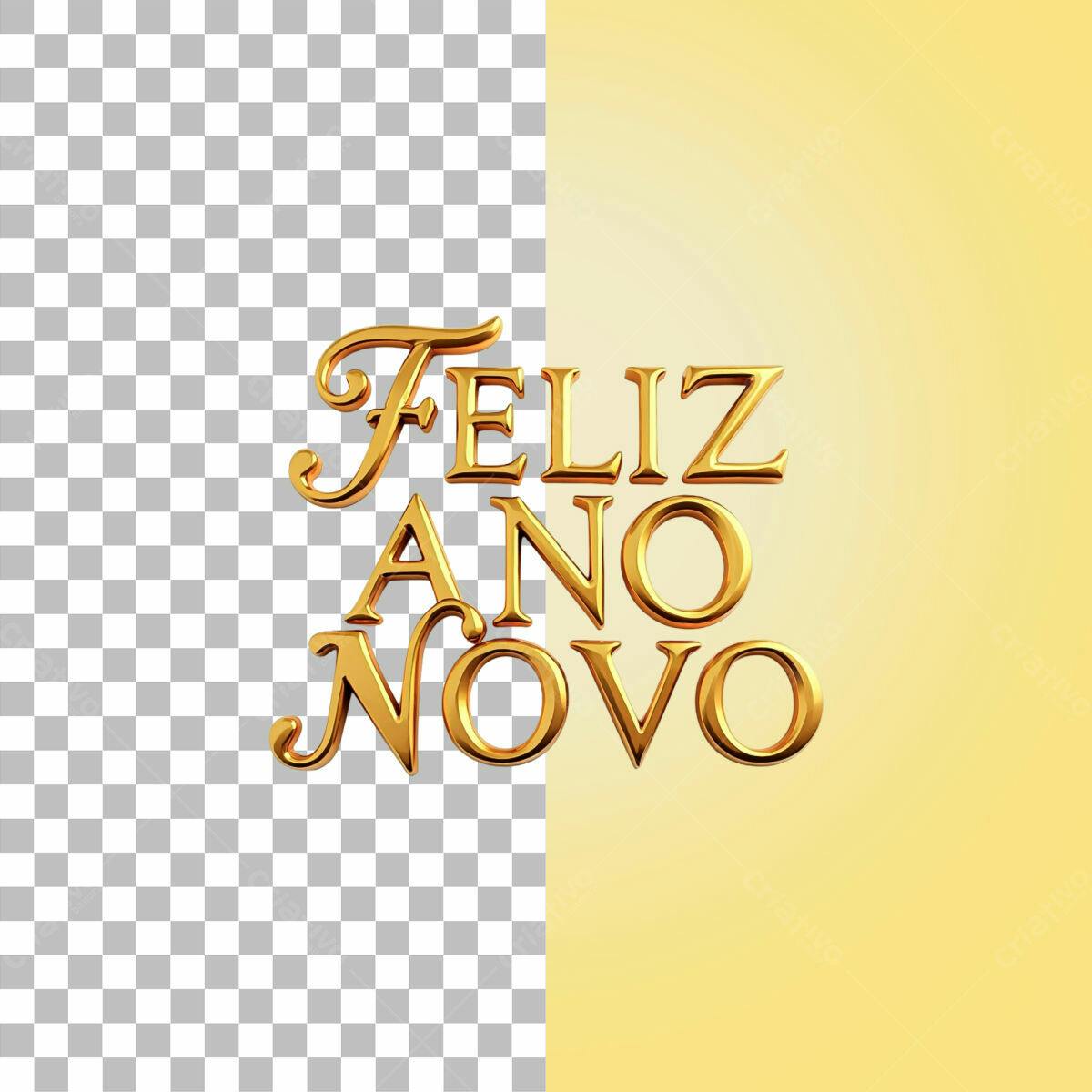 Arte Feliz Ano Novo PSD Editável
