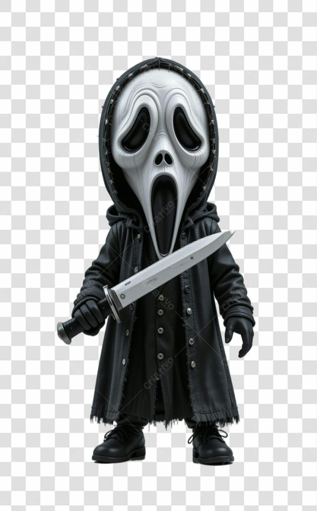 Icone Ghostface Halloween PNG com fundo transparente