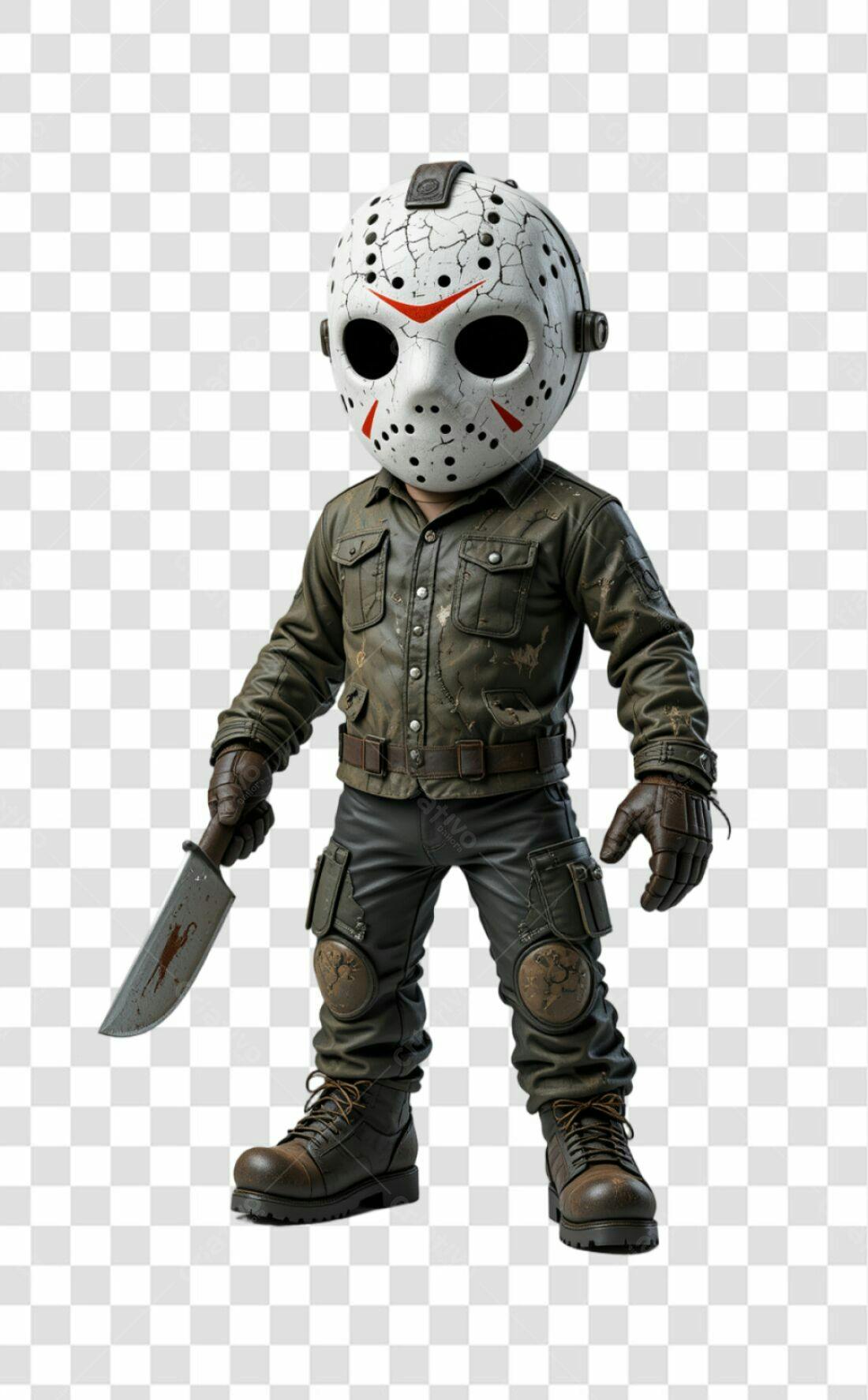 Icone Jason Voorhees Halloween PNG com fundo transparente