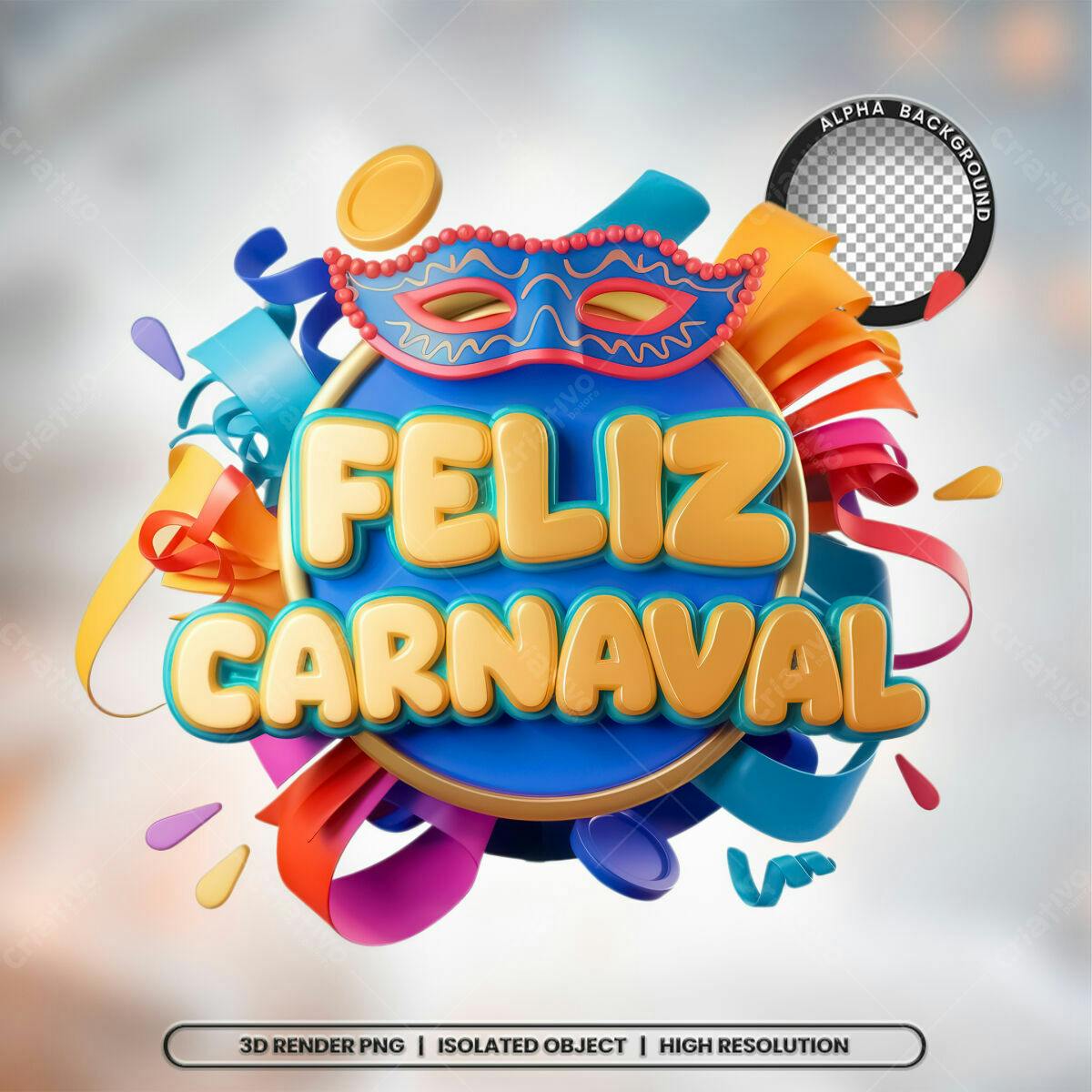 Flyer Carnaval 3D PSD Editável