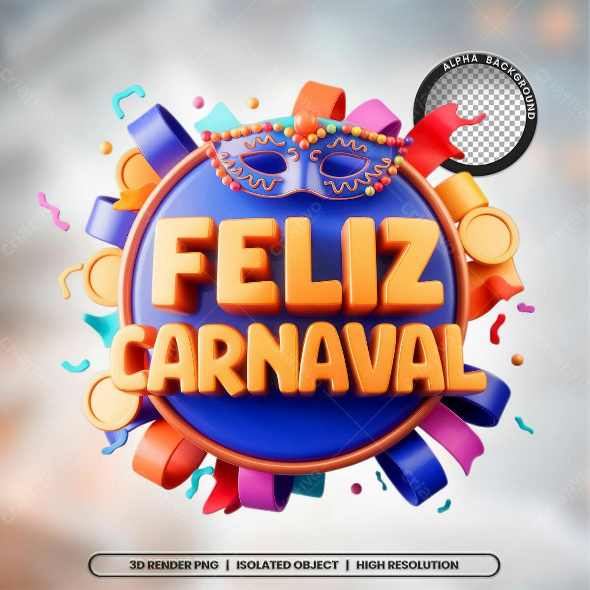 Flyer Carnaval 3D PSD Editável