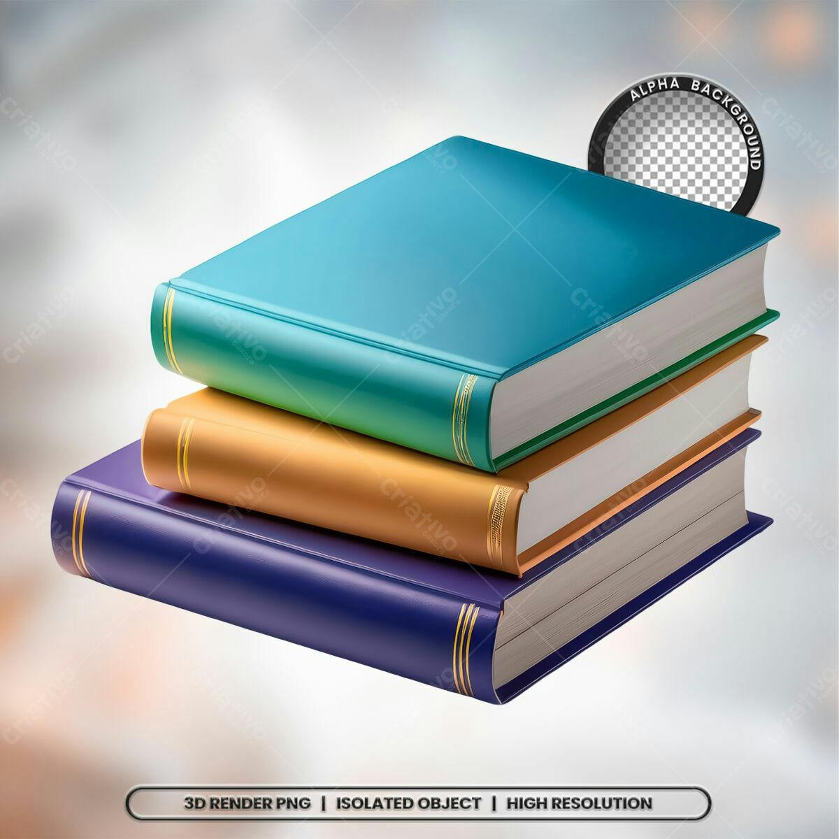 Mockup de Livros Empilhados PSD Editável