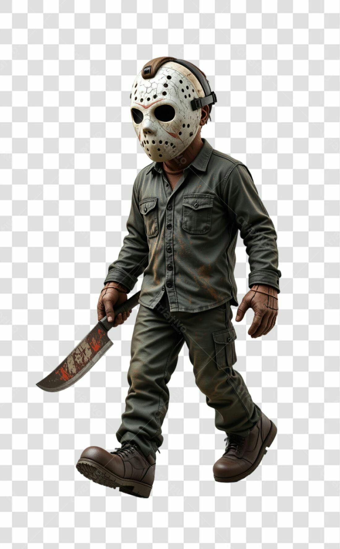 Icone Jason Voorhees Halloween PNG com fundo transparente