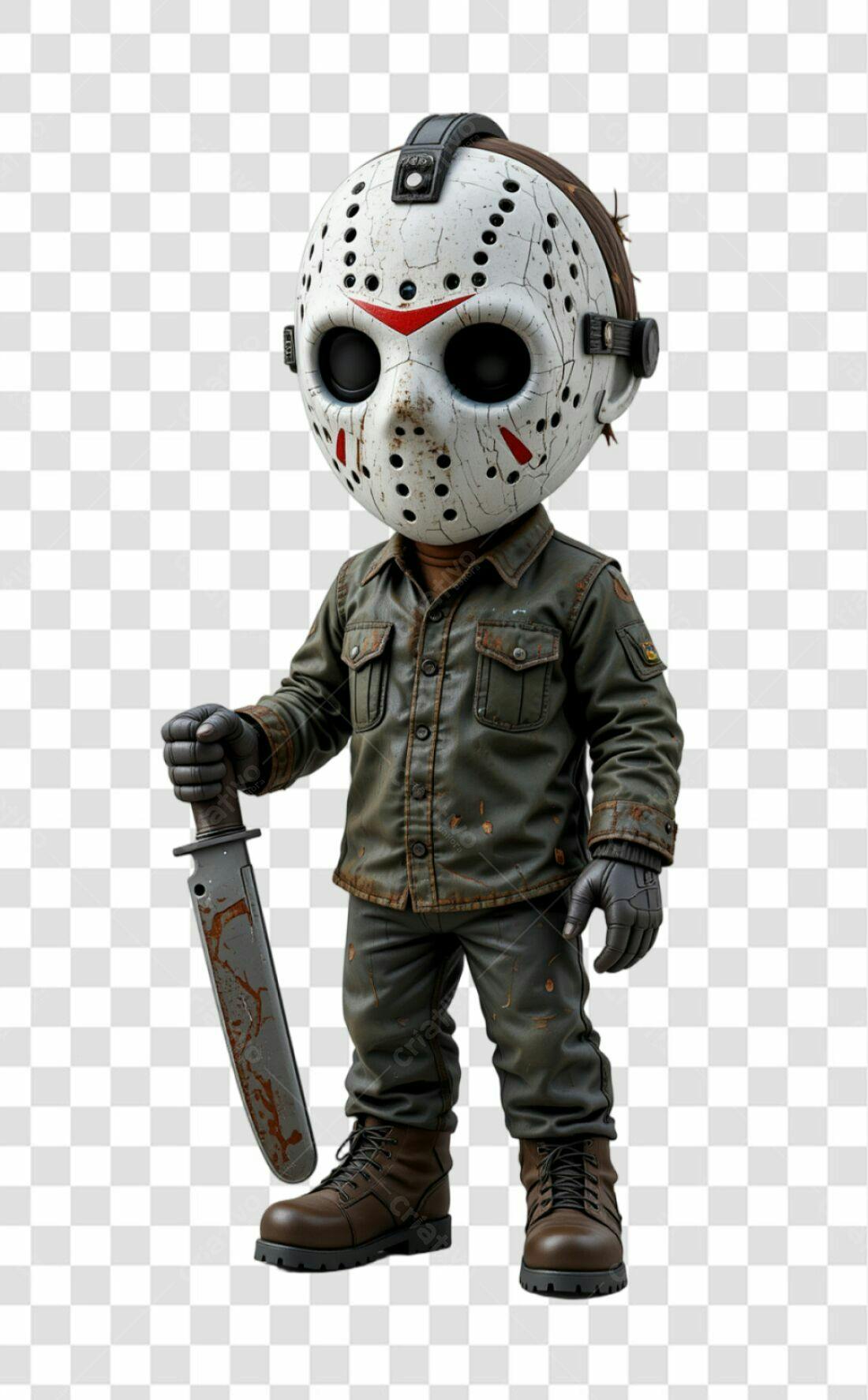 Icone Terror Jason Voorhees PNG com fundo transparente
