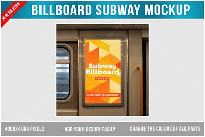 Mockup De Outdoor Publicitário No Metrô Psd Editável