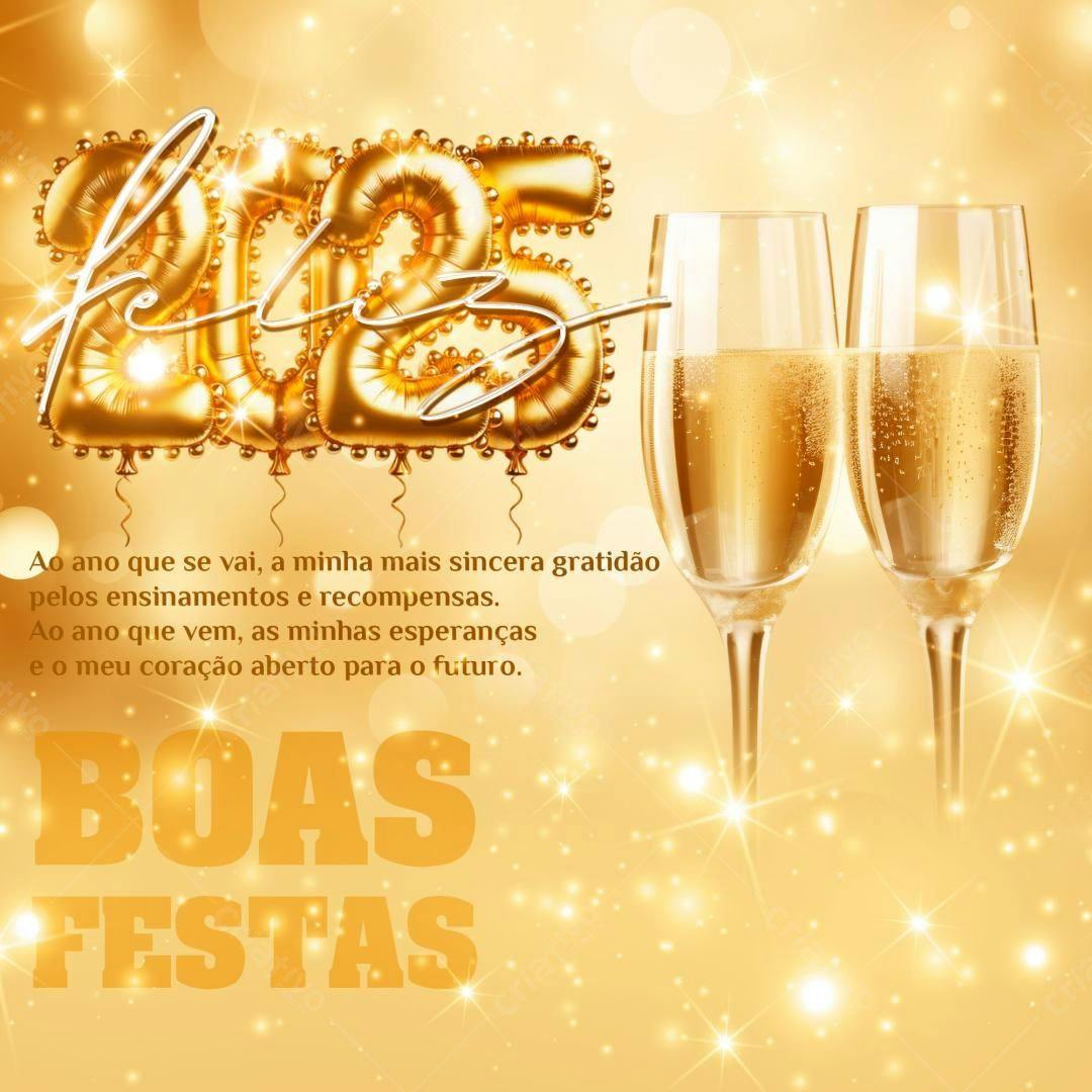 Cartão Boas Festas 2025 PSD Editável