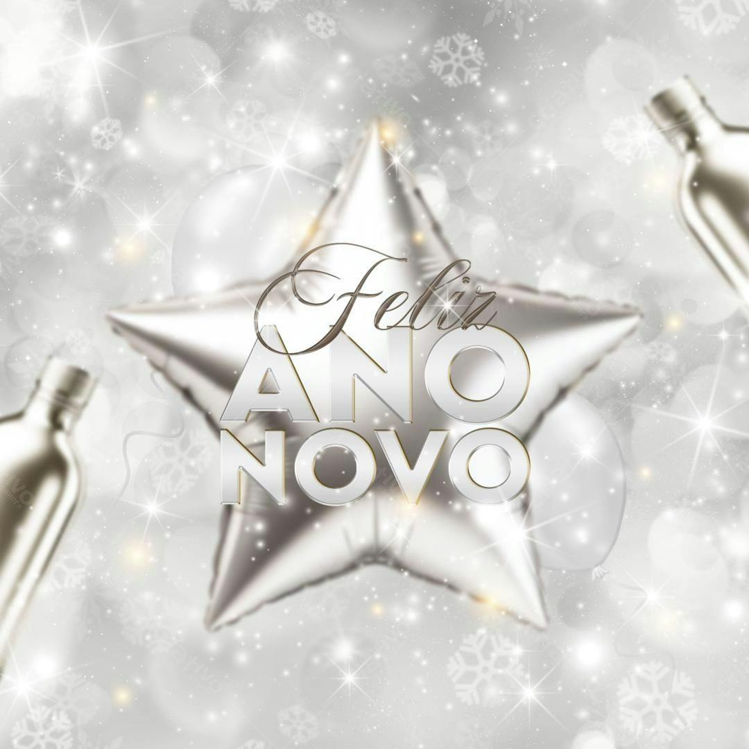 Flyer Ano Novo Prata PSD Editável