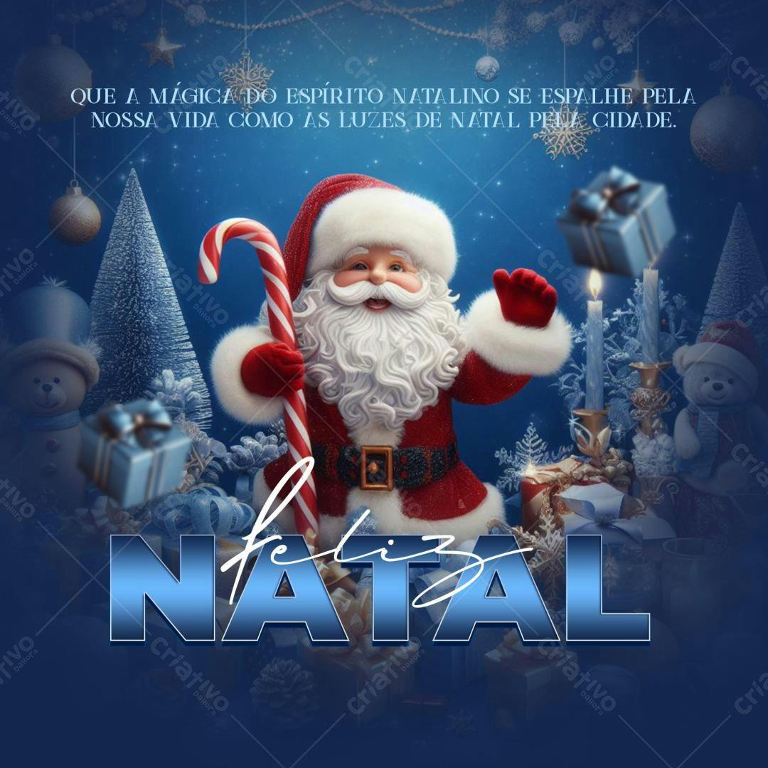 Postagem de Natal PSD Editável