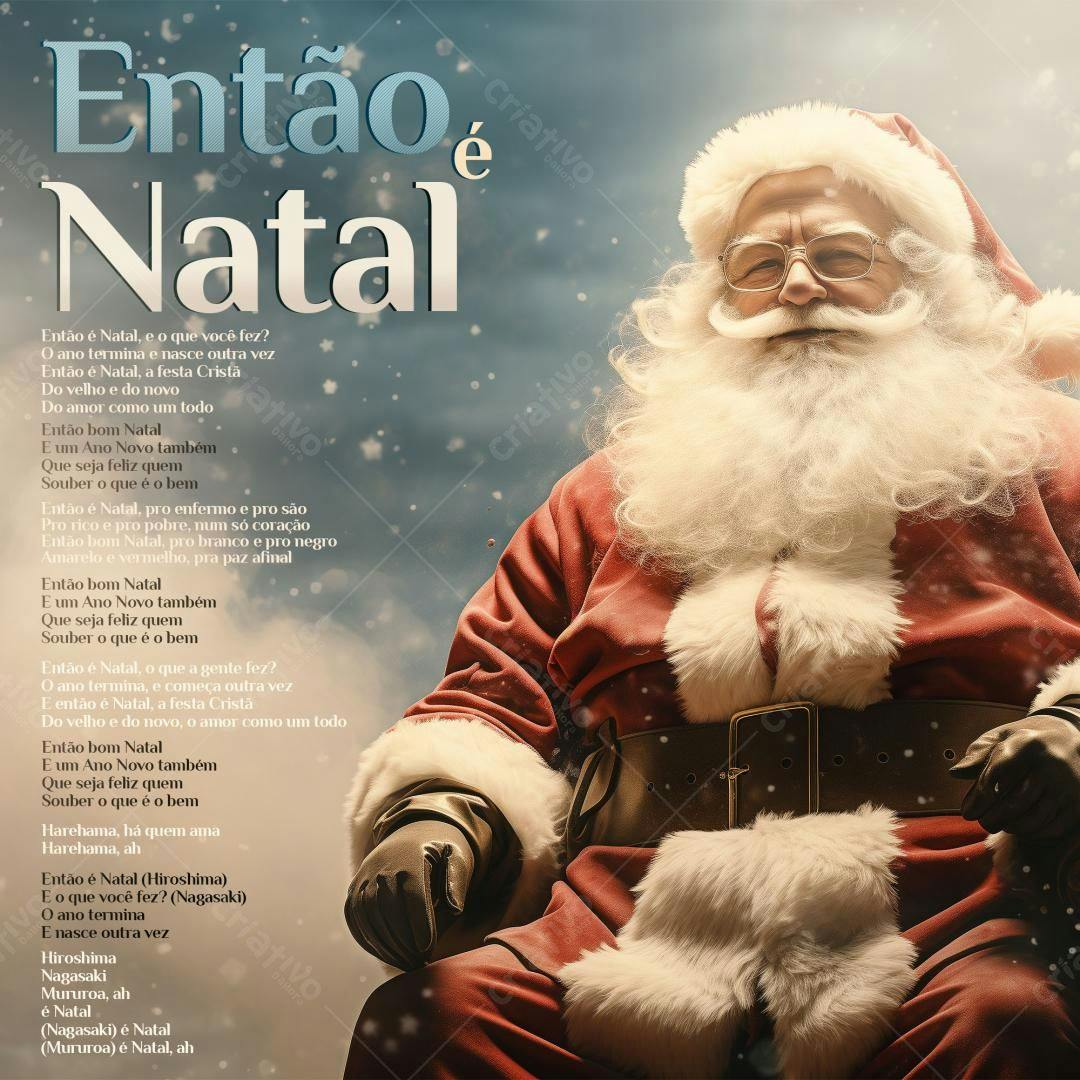 Flyer de Natal com Papai Noel PSD Editável