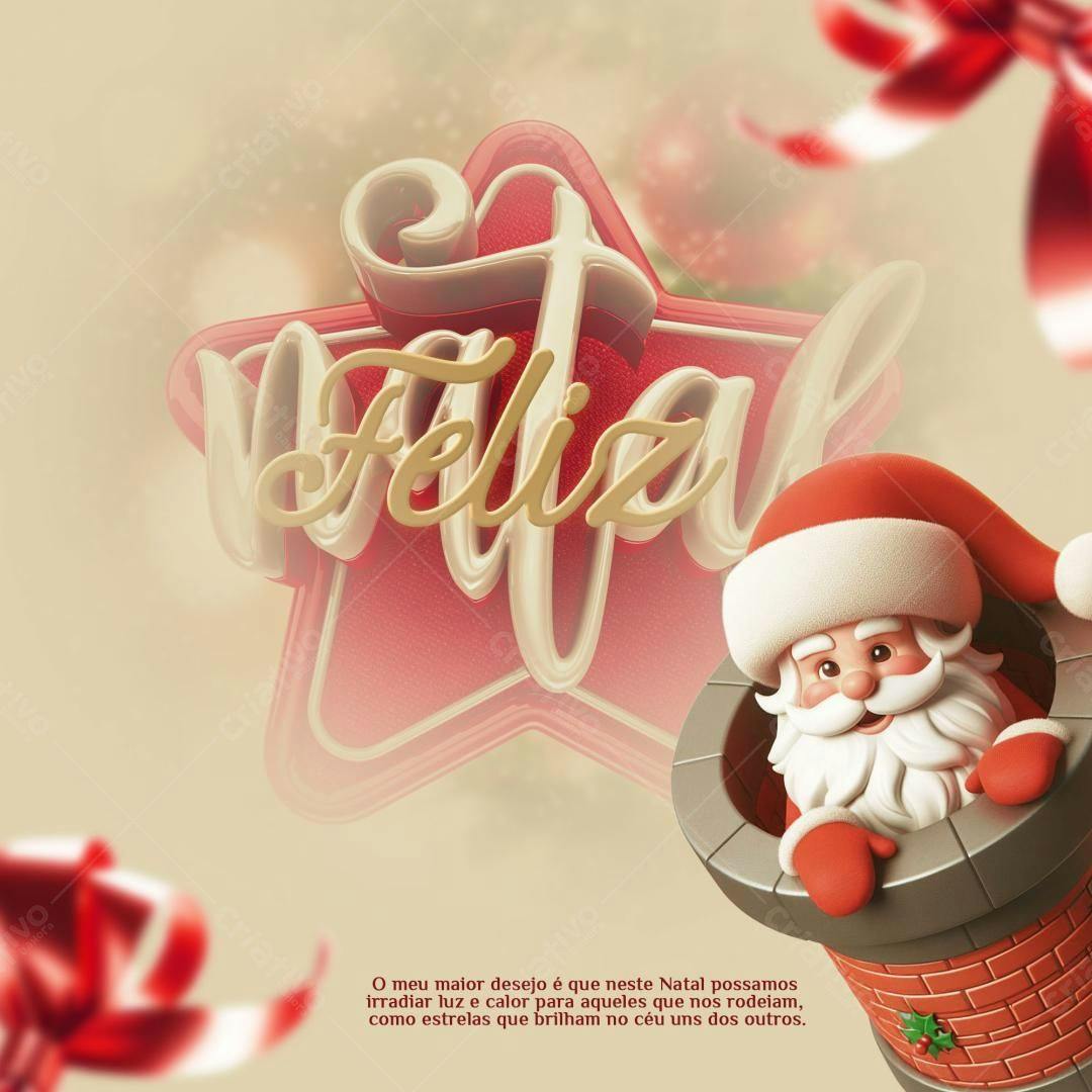 Flyer Natalino com Papai Noel PSD Editável