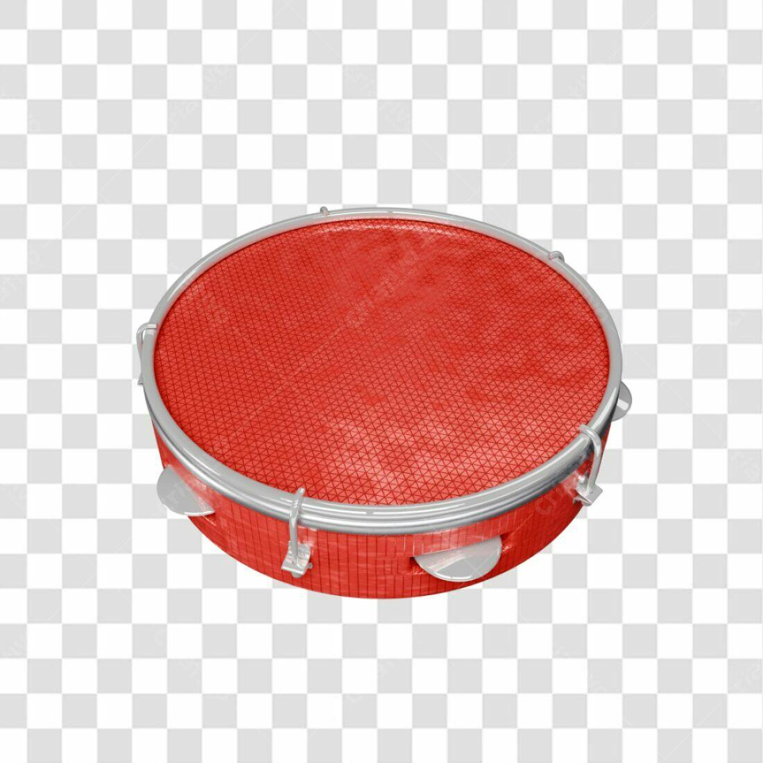 Icone Pandeiro Vermelho PNG com fundo transparente