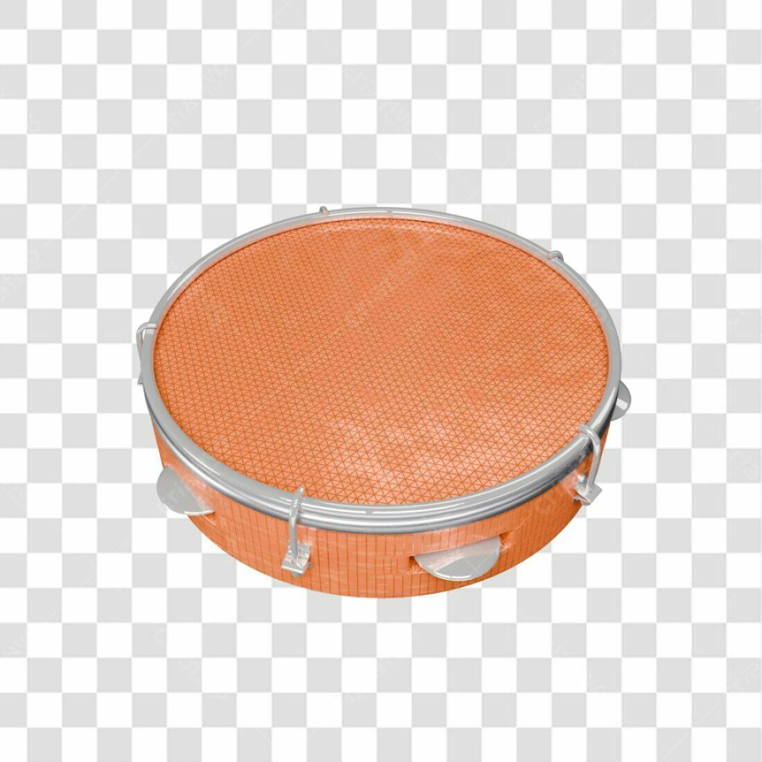 Icone Tamborim Laranja PNG com fundo transparente