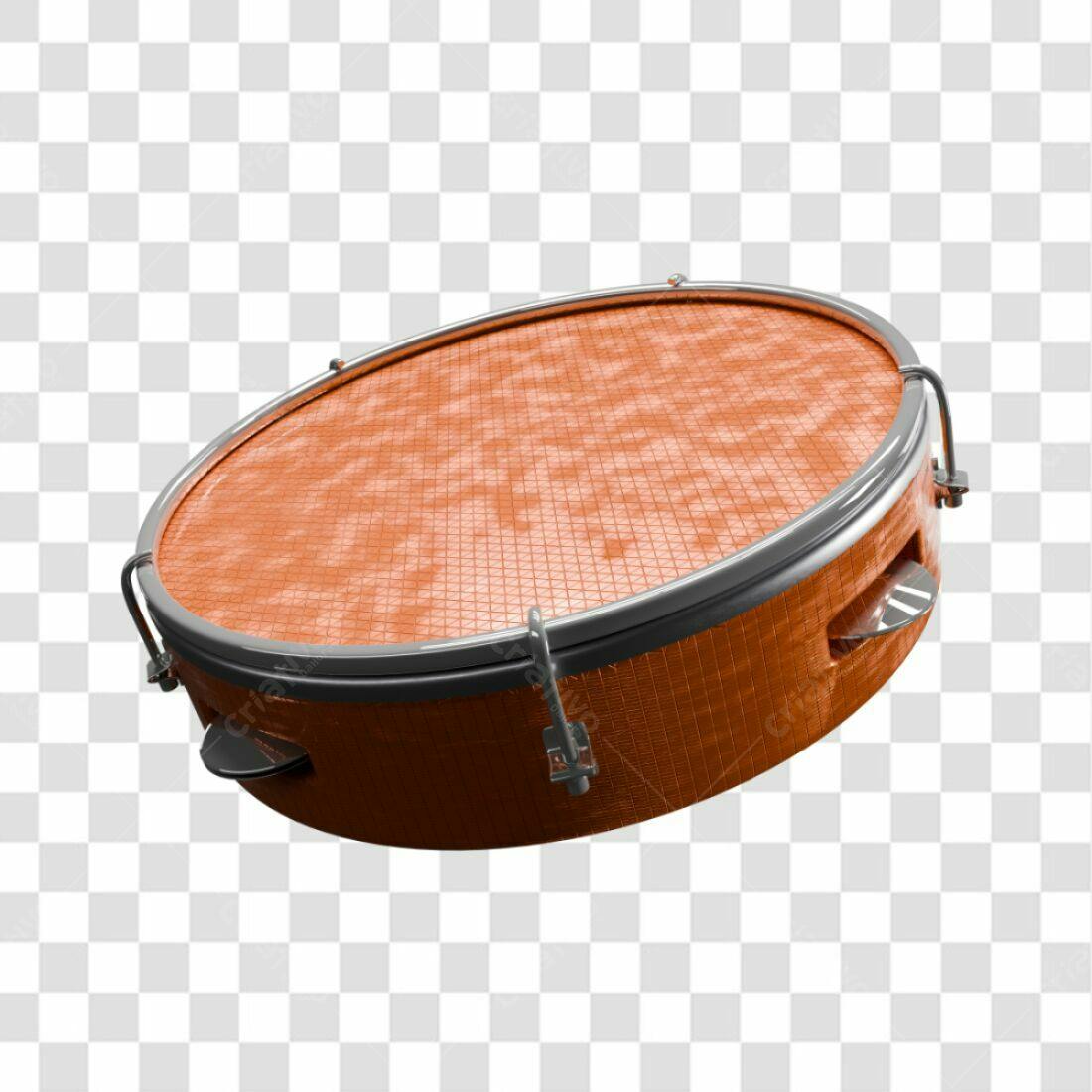 Icone Pandeiro Laranja PNG com fundo transparente
