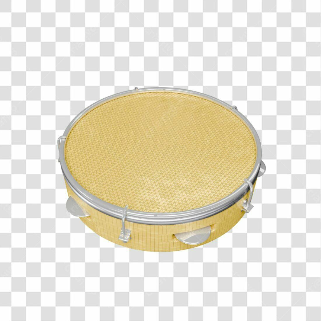 Icone Pandeiro Amarelo PNG com fundo transparente