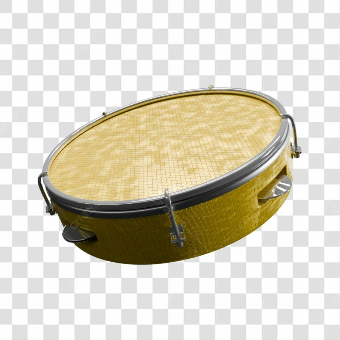 Icone Pandeiro Dourado PNG com fundo transparente