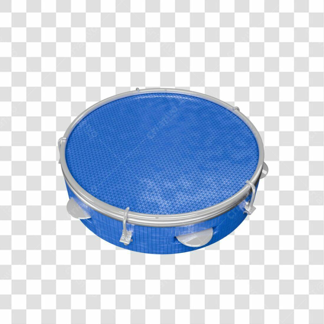 Icone Pandeiro Azul PNG com fundo transparente