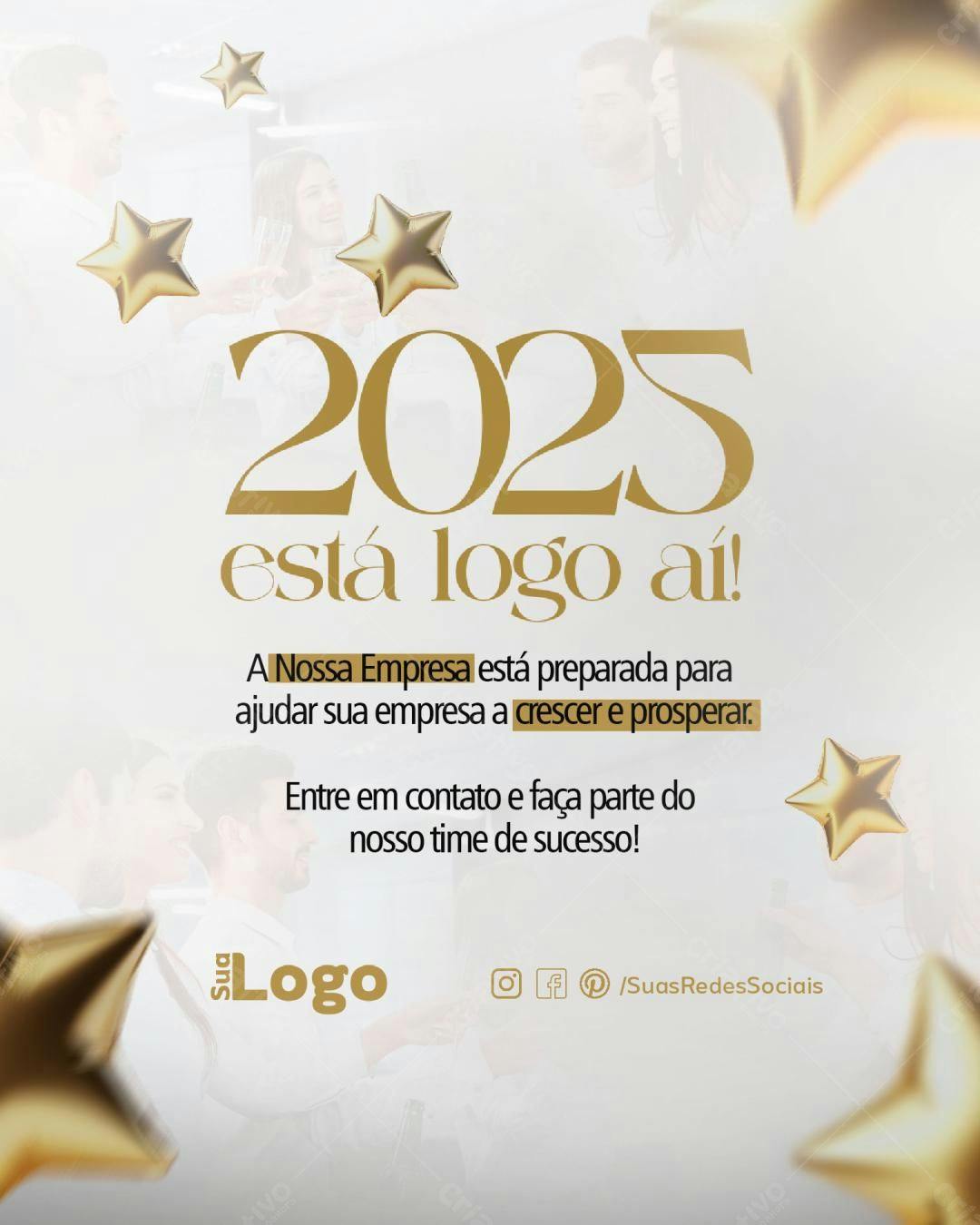 Flyer para Ano Novo 2025 PSD Editável