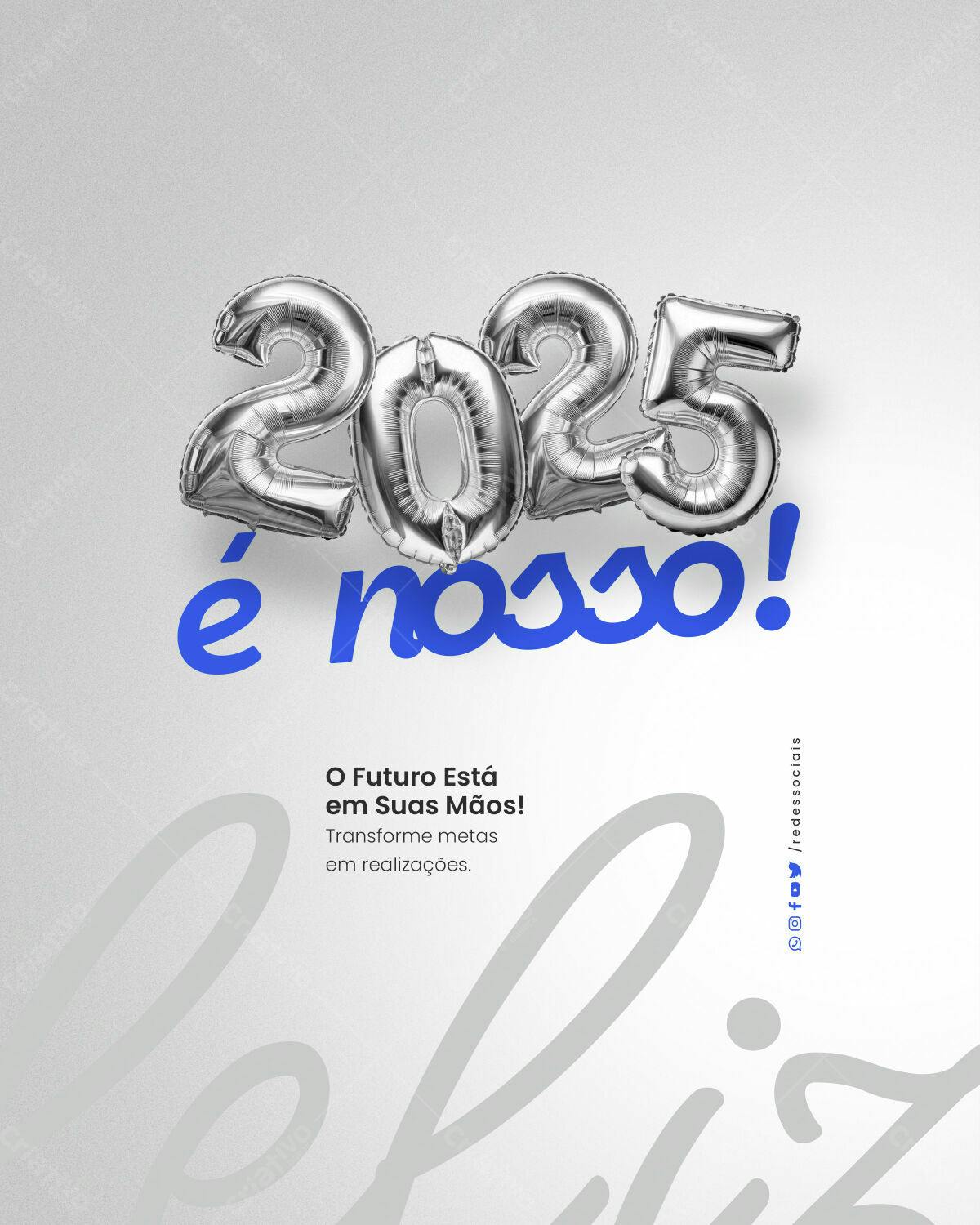 Flyer Ano Novo 2025 PSD Editável