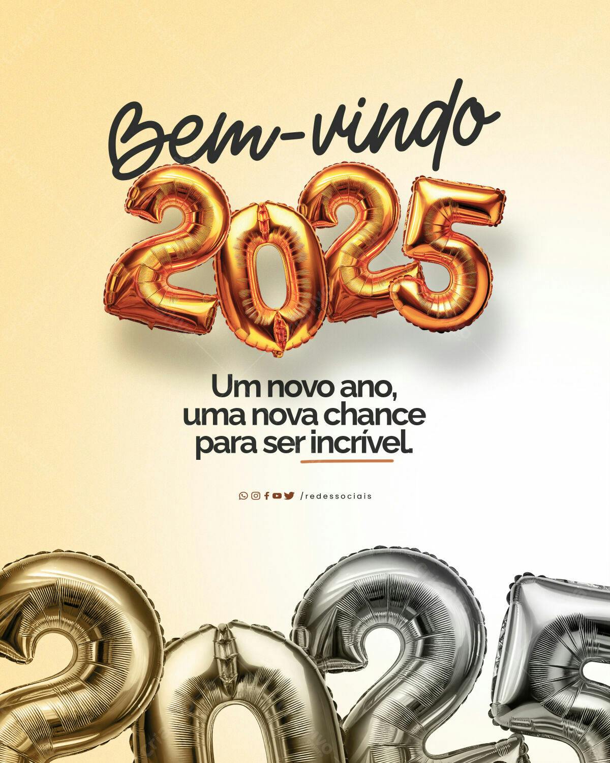 Flyer para Ano Novo 2025 PSD Editável
