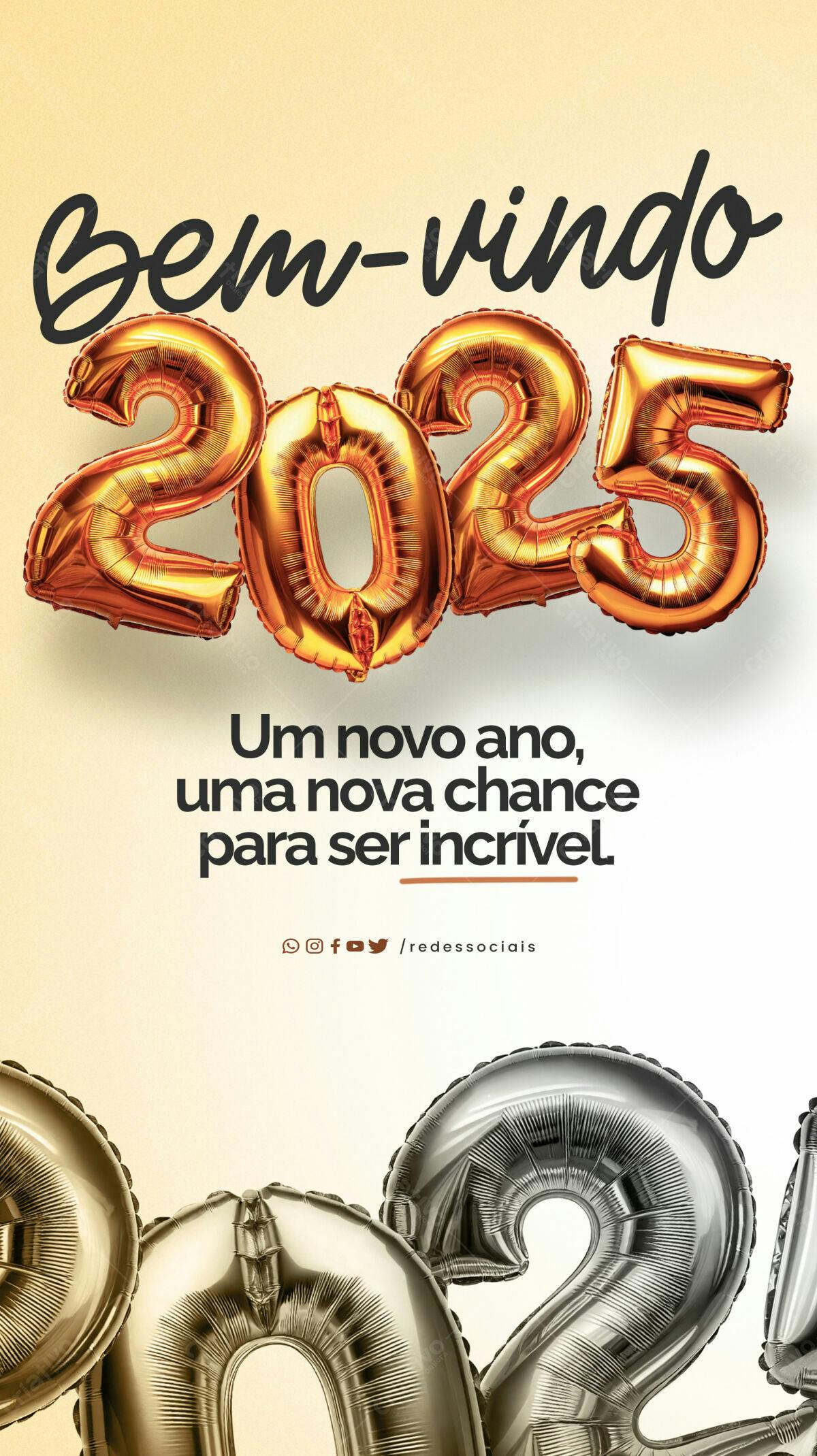 Flyer para Ano Novo 2025 PSD Editável