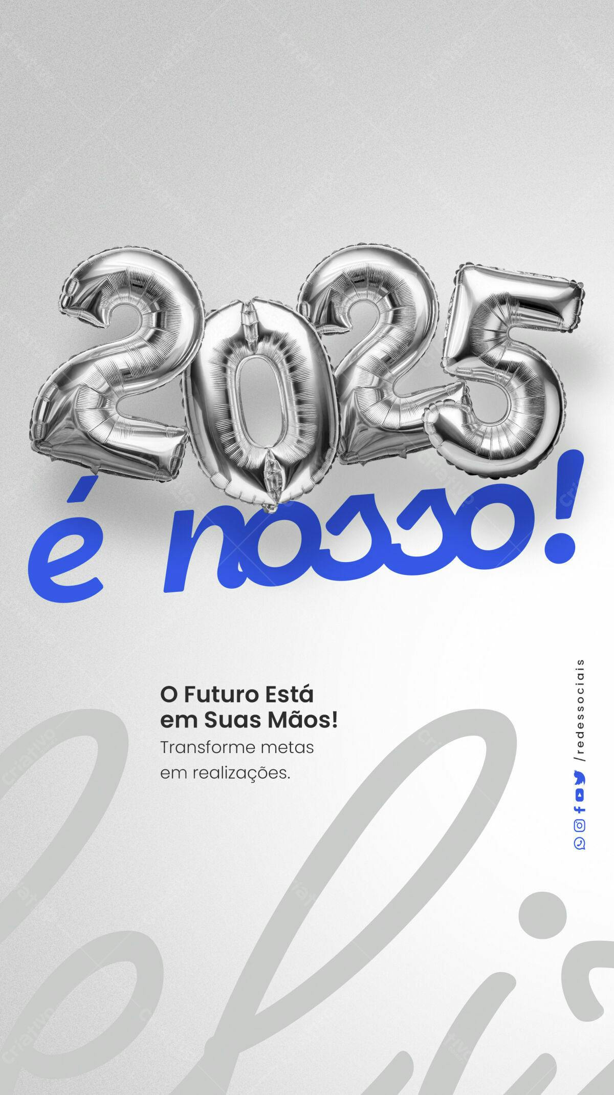 Flyer para Ano Novo 2025 PSD Editável