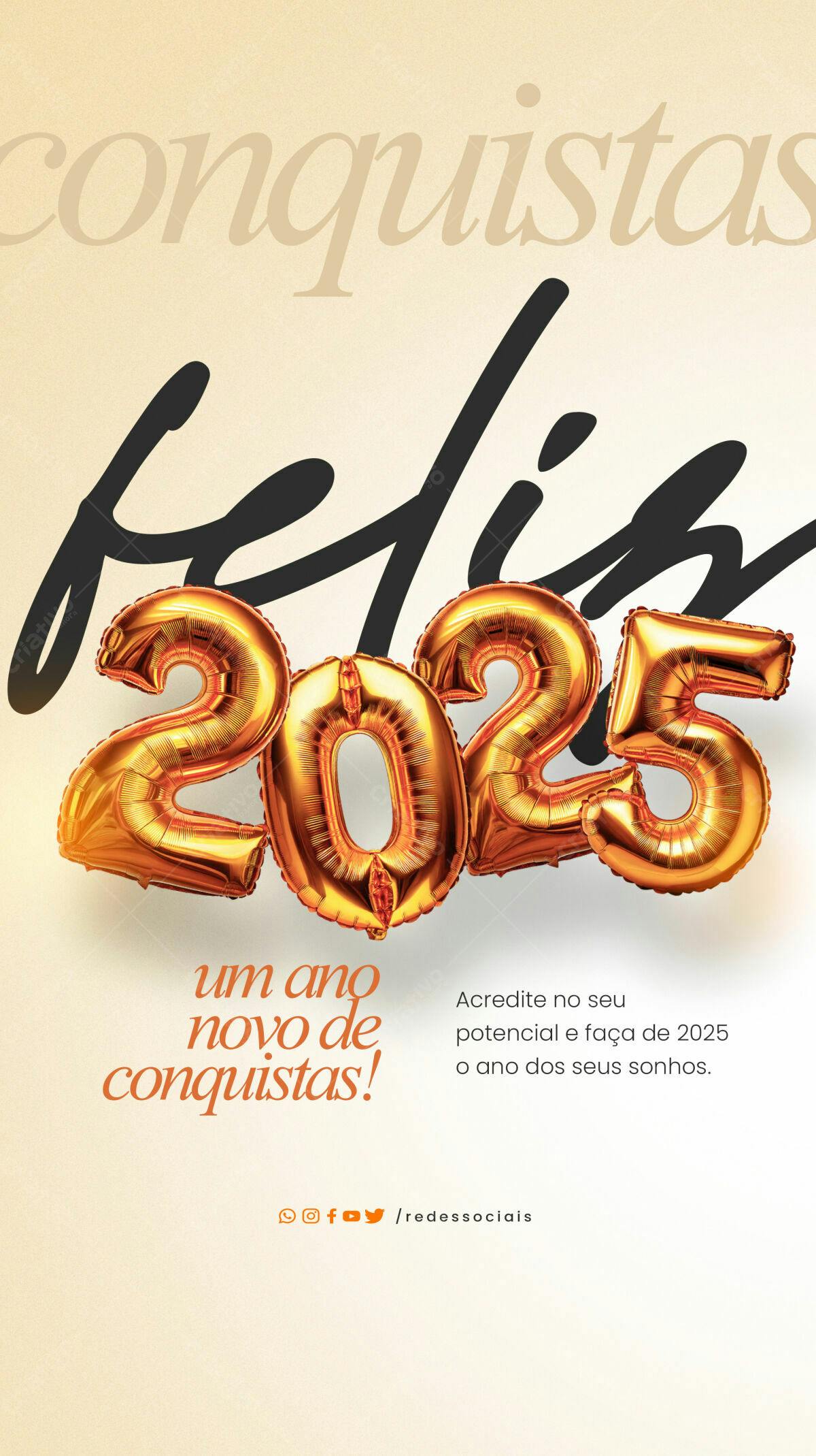 Flyer para Ano Novo 2025 PSD Editável
