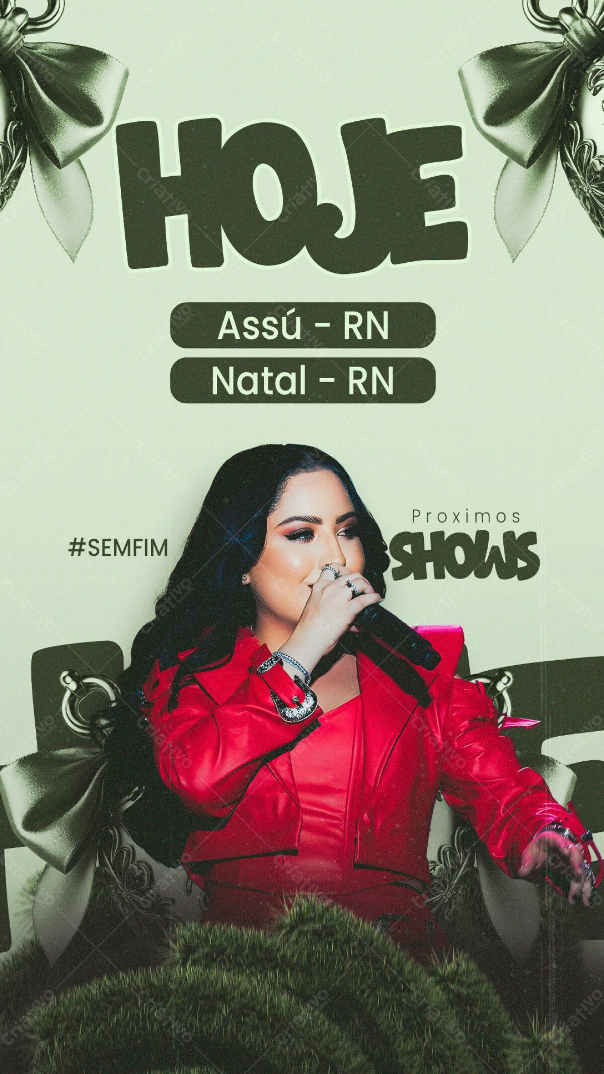 Flyer para Shows Musicais PSD Editável